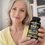 Detén el envejecimiento celular hoy con "NAD+ Resveratrol®" Importado.
